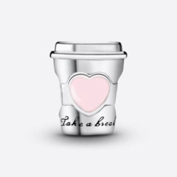 Pandora Take a Break Coffee Cup Charm - Picture 1 of 4